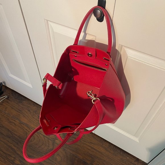 Gunas Red Jane Crossbody Tote Satchel - Picture 2 of 3